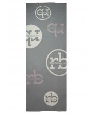 ROCCOBAROCCO RB Scarf with all-over logo dark gray - Scarves - 2