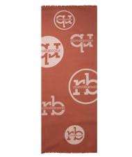 ROCCOBAROCCO RB Scarf with all-over logo burgundy - Scarves - 2