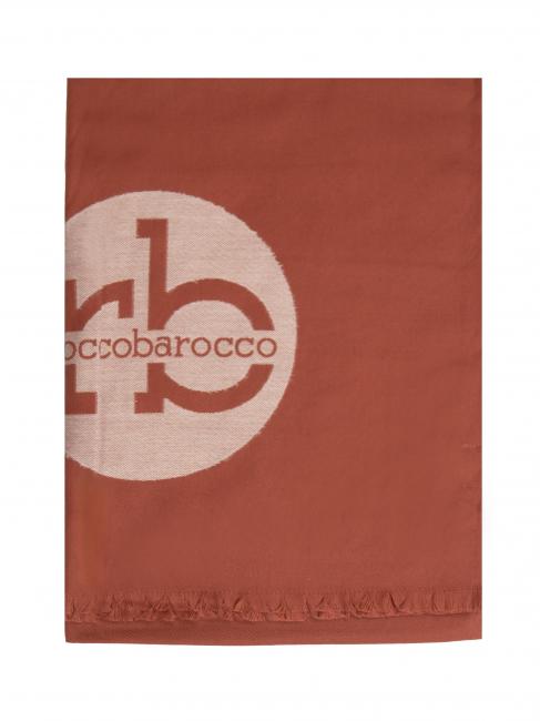 RB Scarf with all-over logo burgundy - Scarves