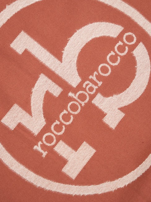 RB Scarf with all-over logo burgundy - Scarves