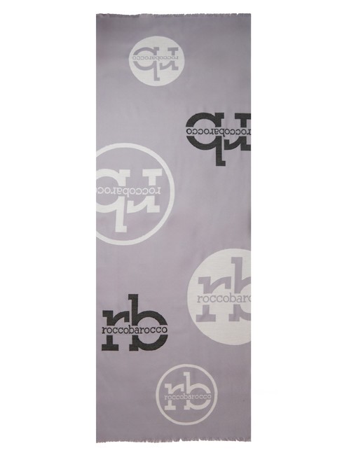 RB Scarf with all-over logo grey - Scarves