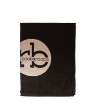 ROCCOBAROCCO RB Scarf with all-over logo black - Scarves - 4