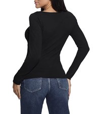 GUESS LS TRIANGLE  Logo T-shirt jetbla - Women's Sweaters - 2