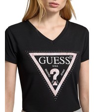 GUESS SS VN PYTHON TRIANGLE Short-sleeved T-shirt jetbla - T-shirt - 3