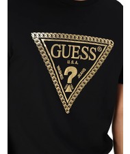GUESS SS BSC CHAIN TRILOGO Cotton T-Shirt jetbla - T-shirt - 3