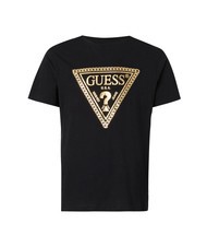 GUESS SS BSC CHAIN TRILOGO Cotton T-Shirt jetbla - T-shirt - 4