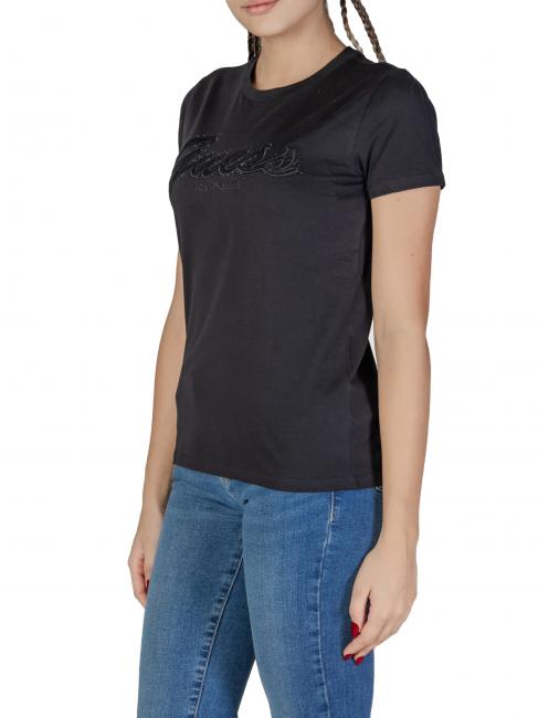 SS SCRIPT LACE LOGO EASY  Cotton T-Shirt jetbla - T-shirt