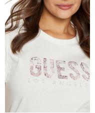 GUESS SS CN PYTHON Cotton T-Shirt cremwhi - T-shirt - 3