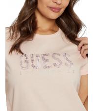 GUESS SS CN PYTHON Cotton T-Shirt mellow pink - T-shirt - 3