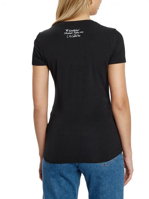 SS CN TRIANGLE FLOWER Cotton T-Shirt jetbla - T-shirt