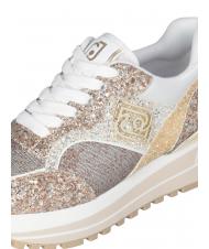 LIUJO MAXI WONDER 73 Full glitter platform sneakers glitter gold - Women&rsquo;s shoes - 5