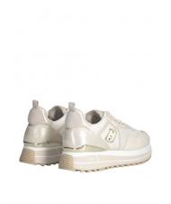 LIUJO MAXI WONDER 01 Platform sneakers in leather and mesh ivory - Women’s shoes - 6