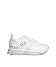 LIUJO MAXI WONDER 01 Platform sneakers in leather and mesh white - Women&rsquo;s shoes - 2