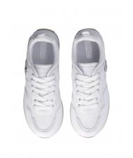 LIUJO MAXI WONDER 01 Platform sneakers in leather and mesh white - Women&rsquo;s shoes - 3