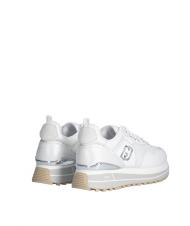 LIUJO MAXI WONDER 01 Platform sneakers in leather and mesh white - Women&rsquo;s shoes - 6