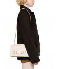 LOVE MOSCHINO LETTERING Shoulder bag / crossbody bag ivory - Women’s Bags - 4