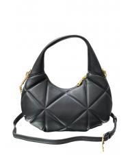 LOVE MOSCHINO GEOMETRIC Shoulder bag with shoulder strap Black - Women’s Bags - 3