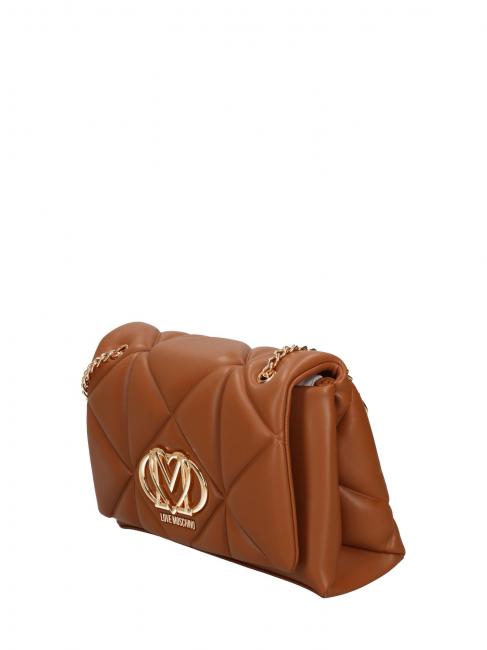 GEOMETRIC Convertible bag with flap camel - Women’s Bags