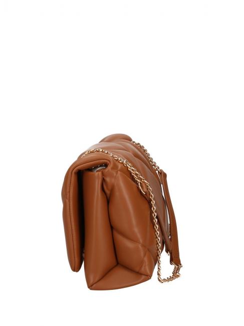 GEOMETRIC Convertible bag with flap camel - Women’s Bags