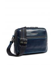 PIQUADRO BLUE SQUARE  iPad bag with airpod pocket blue - Over-the-shoulder Bags for Men - 2
