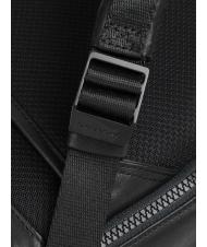 PIQUADRO HARPER Leather backpack for 15.6" laptop Black - Laptop backpacks - 3