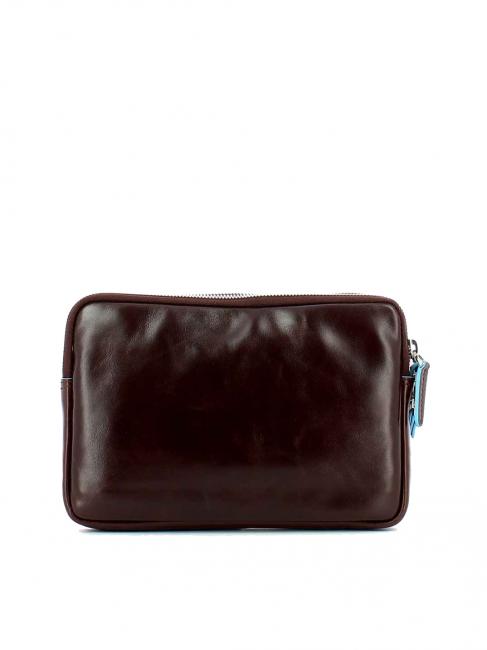 BLUE SQUARE Leather clutch with cuff MAHOGANY - Over-the-shoulder Bags for Men
