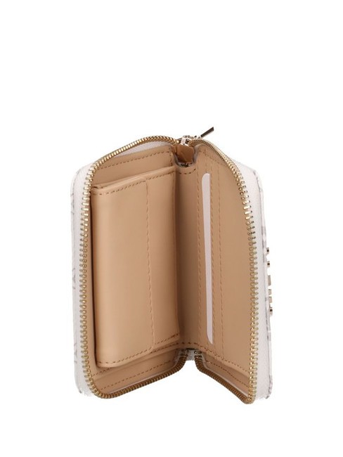 LAUREL Peony Mini Zip Around Wallet white logo - Women’s Wallets