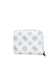 GUESS LAUREL Peony Mini Zip Around Wallet white logo - Women’s Wallets - 3