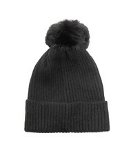 ROCCOBAROCCO PON PON Cuffed hat black - Hats - 3