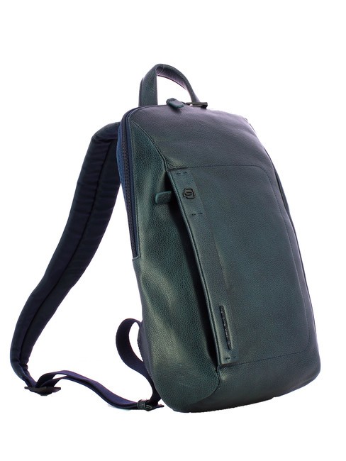 P15 PLUS Leather 14" Laptop Backpack blue - Laptop backpacks