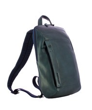 PIQUADRO P15 PLUS Leather 14" Laptop Backpack blue - Laptop backpacks - 2