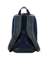 PIQUADRO P15 PLUS Leather 14" Laptop Backpack blue - Laptop backpacks - 3