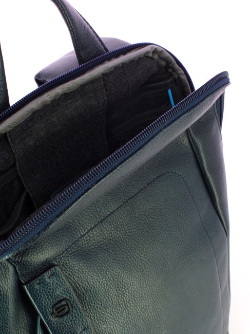 P15 PLUS Leather 14" Laptop Backpack blue - Laptop backpacks