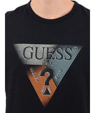 GUESS SS CN TRIANGLE Short-sleeved T-shirt jetbla - T-shirt - 3