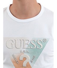 GUESS SS CN TRIANGLE Short-sleeved T-shirt purwhite - T-shirt - 3