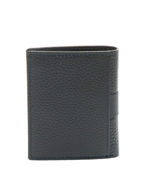 JOHN Vertical leather wallet navy - Men’s Wallets