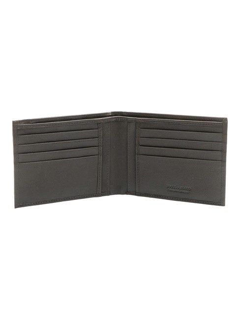 STRIPE Leather wallet 8cc dark brown - Men&rsquo;s Wallets