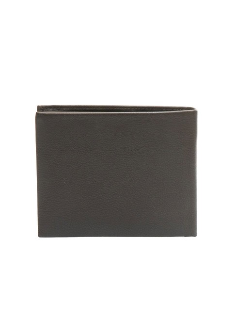 STRIPE Leather wallet 8cc dark brown - Men&rsquo;s Wallets