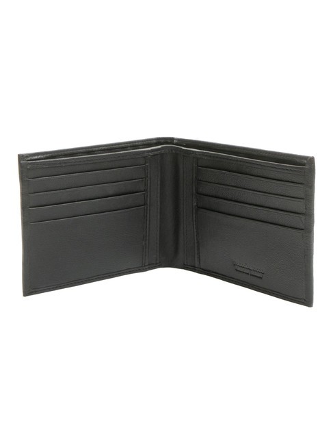 STRIPE Leather wallet 8cc black - Men’s Wallets
