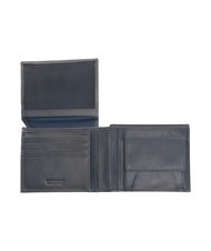 ROCCOBAROCCO PLAIN Leather wallet with flap and coin purse blue - Men’s Wallets - 2