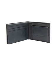 ROCCOBAROCCO PLAIN Leather wallet with flap and coin purse blue - Men’s Wallets - 3