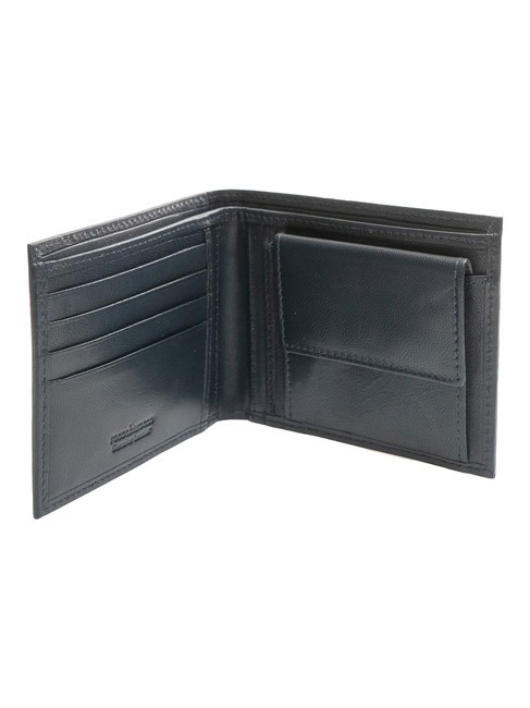 PLAIN Leather wallet with coin purse blue - Men’s Wallets