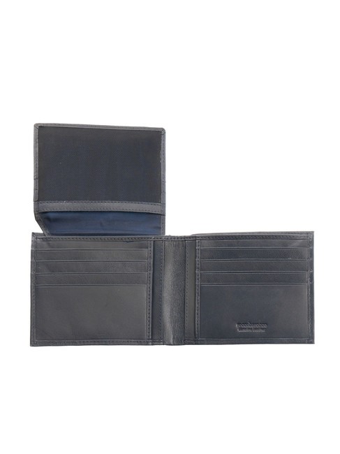 PLAIN Leather wallet with flap blue - Men&rsquo;s Wallets