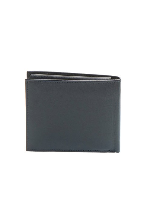 PLAIN Leather wallet with flap blue - Men&rsquo;s Wallets