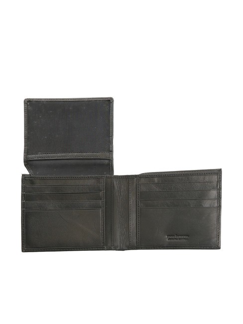 PLAIN Leather wallet with flap black - Men’s Wallets