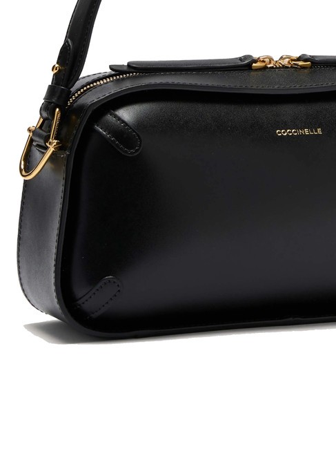 CAMPIONARIO - MALETA CALF Smooth leather shoulder bag Black - Women&rsquo;s Bags