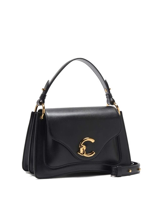 C-ME CALF COCKER Small leather bag with shoulder strap Black - Women&rsquo;s Bags