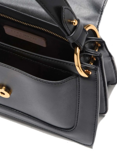 C-ME CALF COCKER Small leather bag with shoulder strap Black - Women&rsquo;s Bags