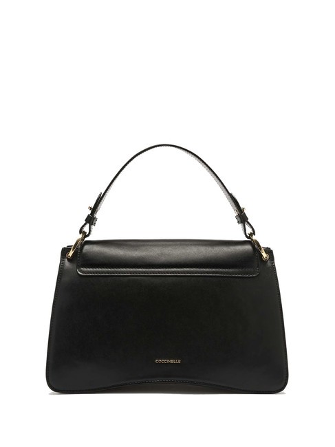 C-ME CALF COCKER Leather briefcase bag with shoulder strap Black - Women&rsquo;s Bags