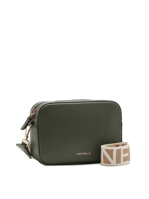 TEBE Shoulder bag in textured leather seaweed - Women’s Bags